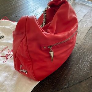 Christian Louboutin: Gorgeous Red Marianna Medium Nappa Hobo
